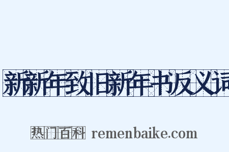 新新年致旧新年书反义词是什么意思的图片
